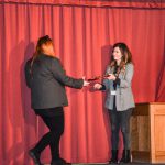 Kelsey Richards presents Mollie with the Headteachers Strive Award 2017