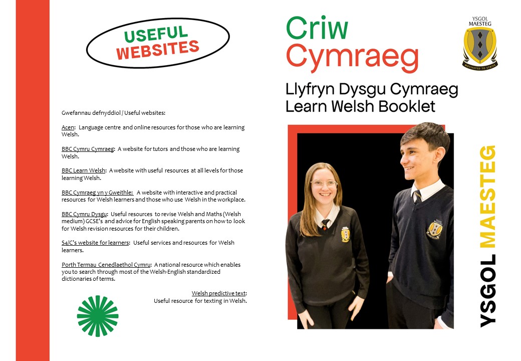 Cymraeg: Siarter Iaith – Welsh at Maesteg