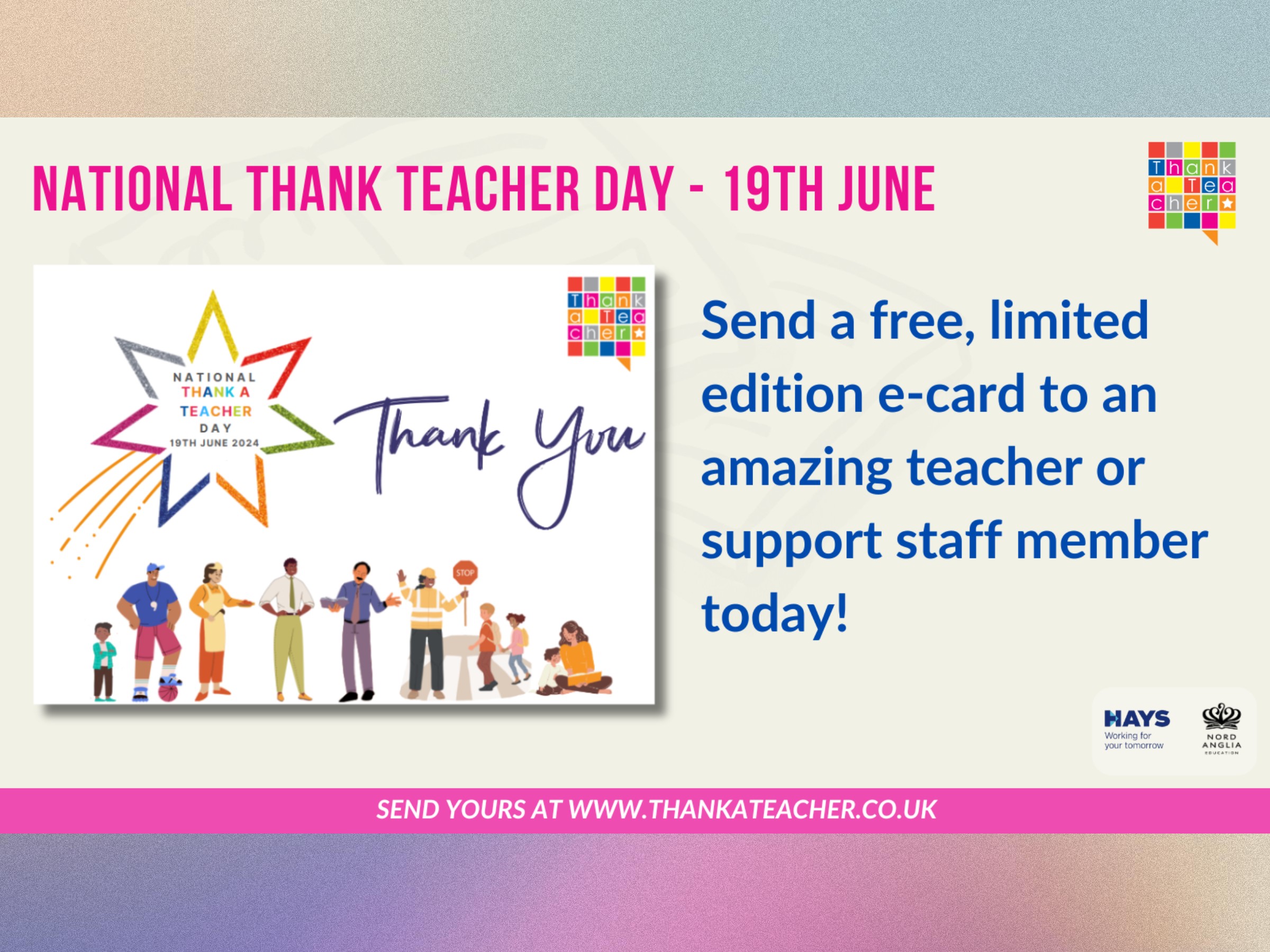 June 19th: National Thank A Teacher Day